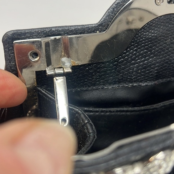 Leather Evening Shoulder Bag Clutch Bag - Picture 11 of 14